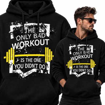 BLUZA Z KAPTUREM NA SIŁOWNIĘ  WORKOUT